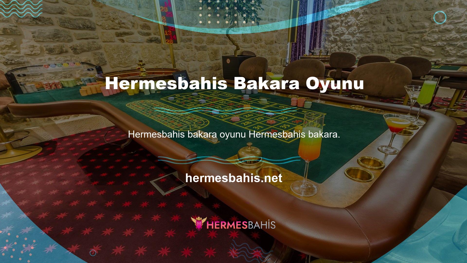 Hermesbahis bakara; İtalya'da geliştirilen, kasiyerin eli ve oyuncunun eliyle oynanabilen bir oyundur